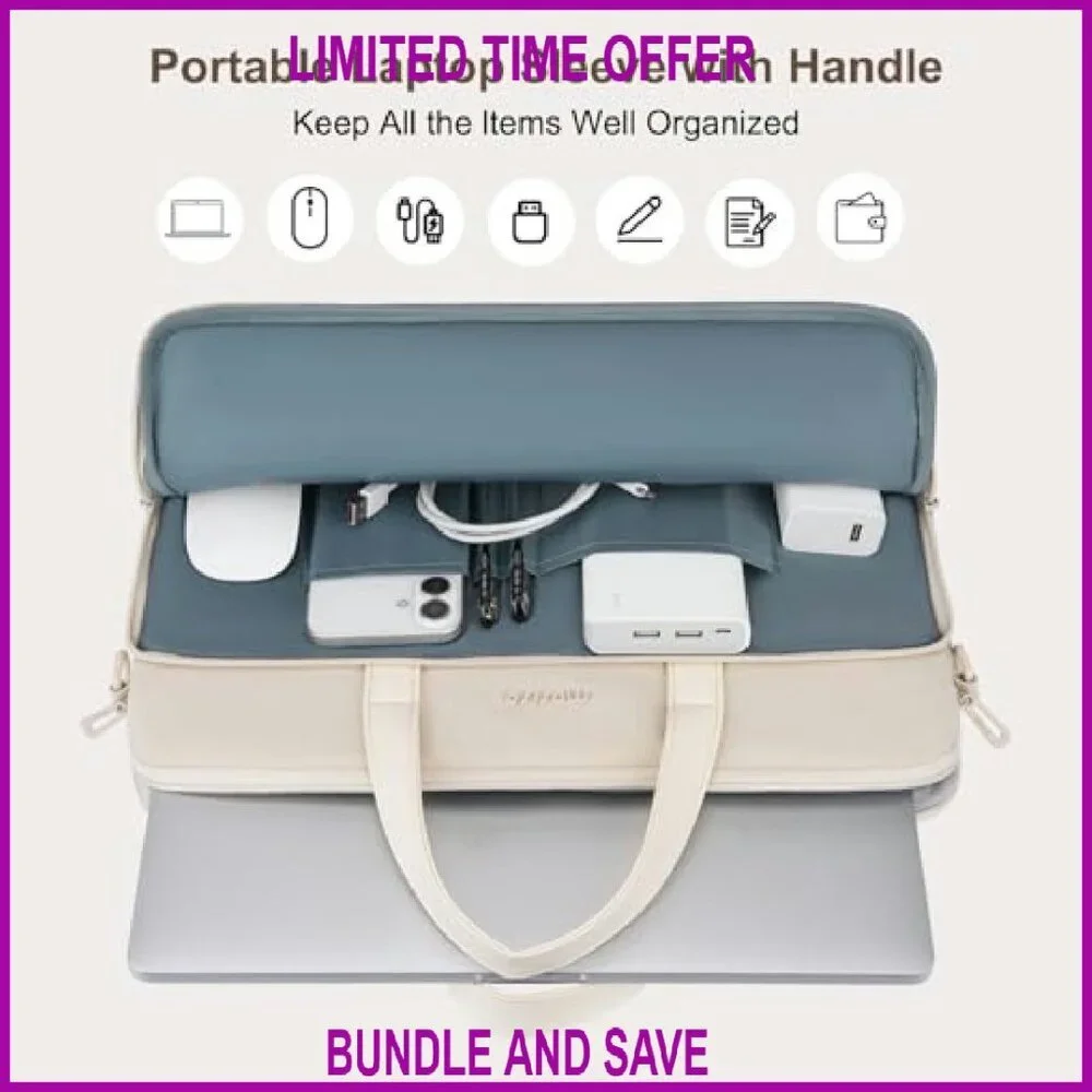15.6 Inch Laptop Messenger Bag with Quilted Puffy Design and Shoulder Strap